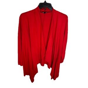 Torrid Cardigan Womens Plus 4X‎ Red Open Front Knit Stretch Long Sleeve Ladies